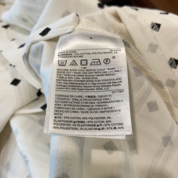 *NWT* White w/ black Diamond patterned short skirt pleated A-line side zipper 6 - Picture 4 of 4